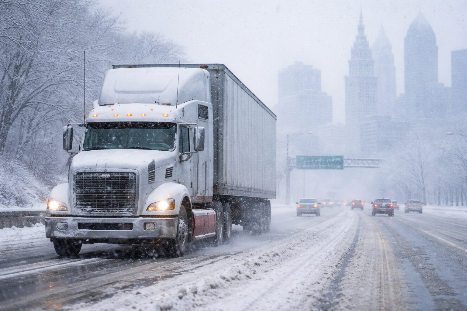 Why Winter Weather Makes Truck Accidents More Severe in Cleveland