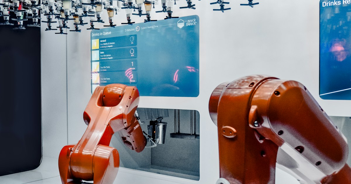 Robotic arm operating without a human nearby, showing the reach and force that can injure workers