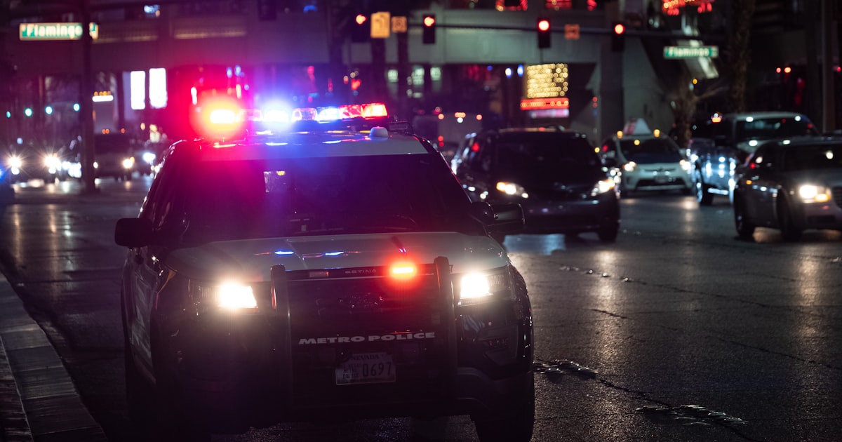 Emergency responder lights at the scene of an Ohio car crash