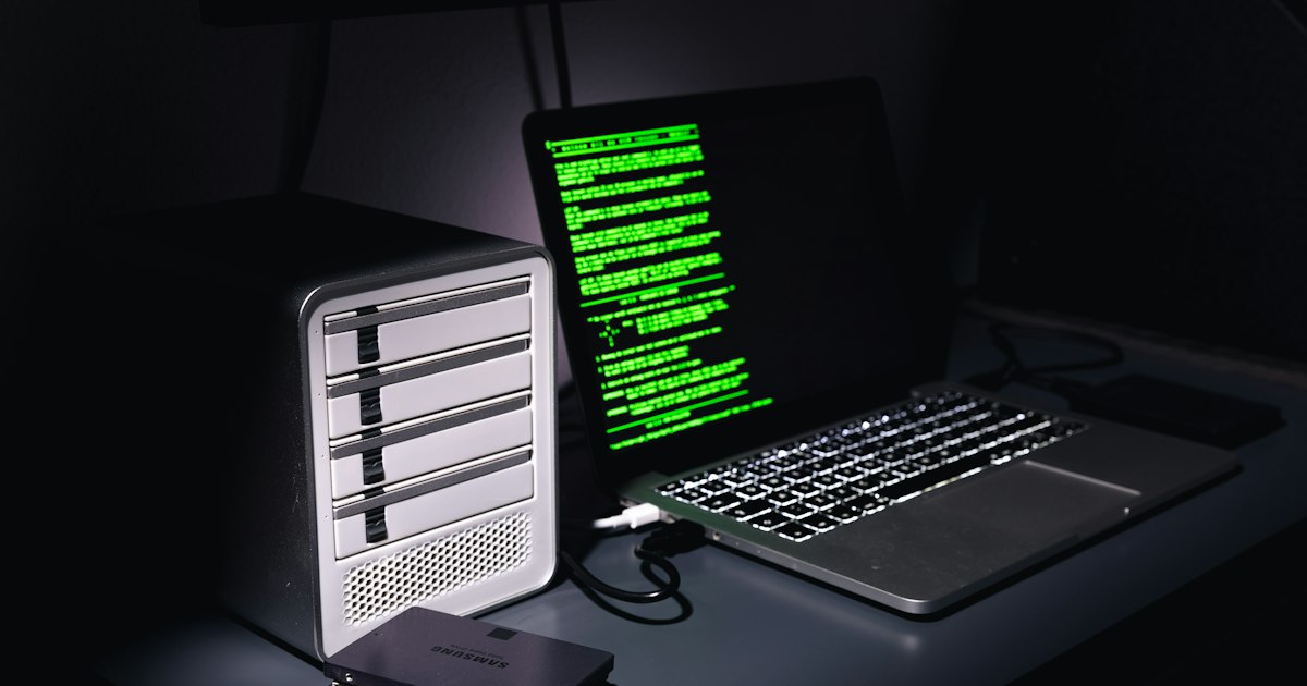 Network cabling in a server rack, representing the vendors and systems a hospital depends on