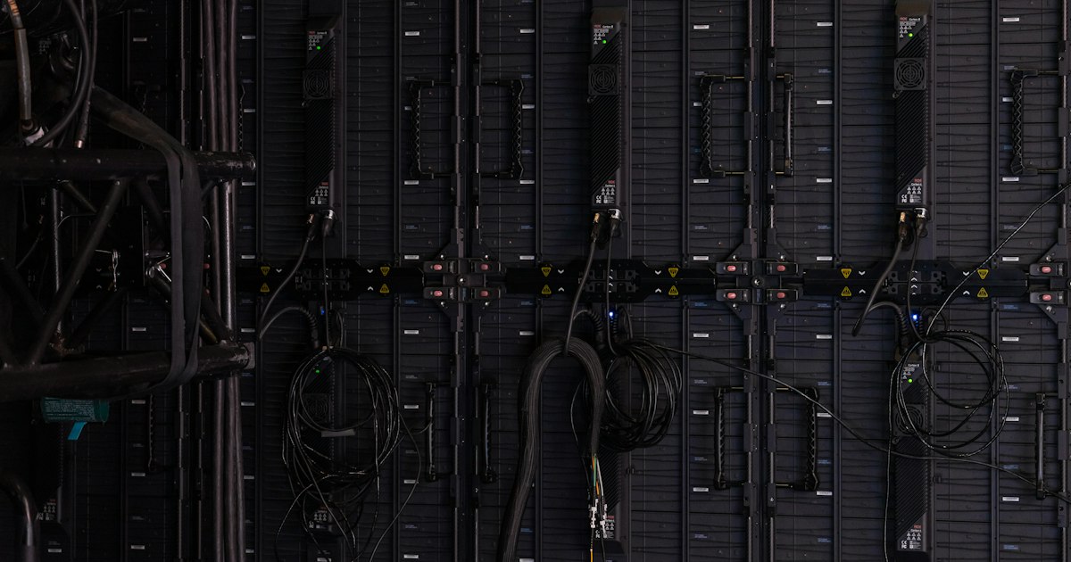 A glowing network connection, representing the vendors and software that link a hospital together